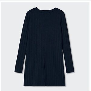 MANGO Dark Navy Long-Sleeved TopWith Cut-Out (M)